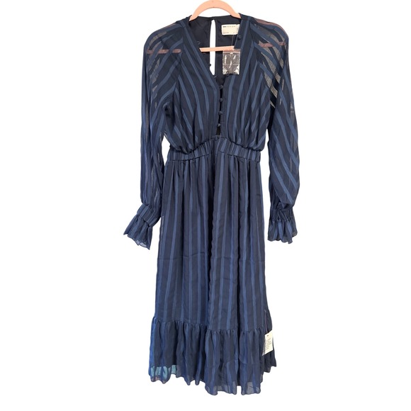 ASOS DESIGN Dresses & Skirts - ASOS Navy Striped Midi Dress
